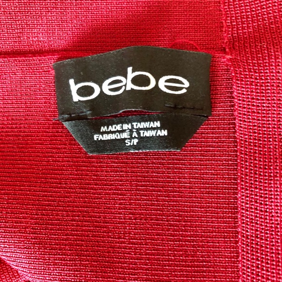 Bebe 2 piece bandage set Red Sz S - Picture 3 of 4